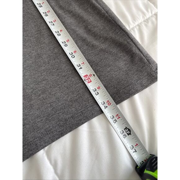 Luna Designer Grey Sheath Dress Sleeveless Low Back Zip Twist Front Lined Sz L - Picture 11 of 12